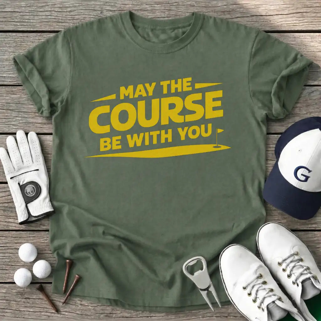 Military Green / S May The Course With T-Shirt