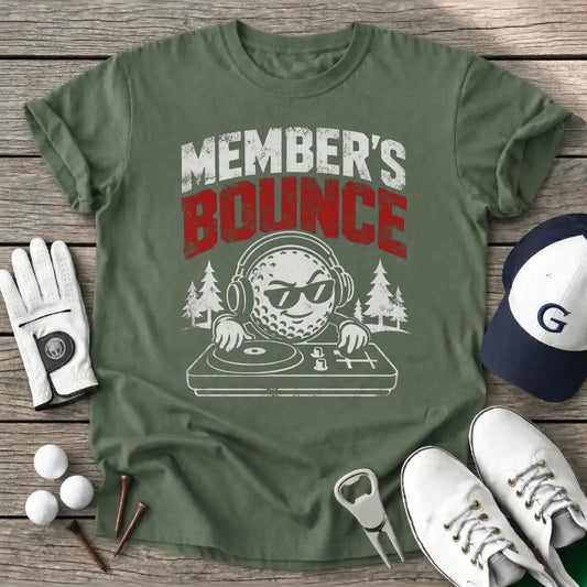 Members Bounce T-Shirt in Military Green