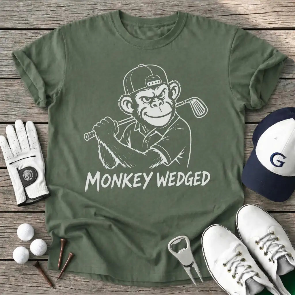 Military Green / S Monkey Wedged T-Shirt