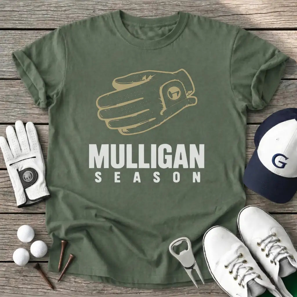 Mulligan Season T-Shirt in Military Green