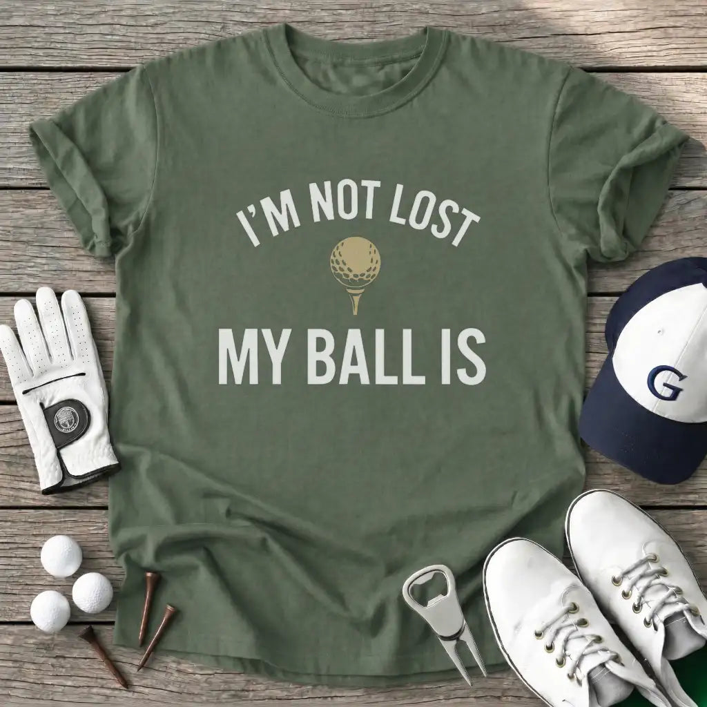 Not Lost Ball T-Shirt in Military Green