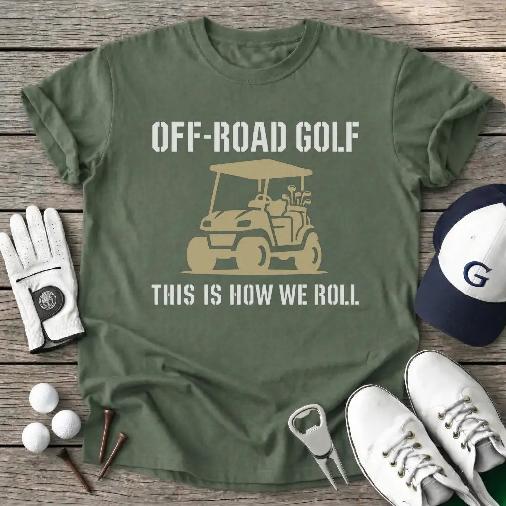 Offroad Golf This T-Shirt in Military Green