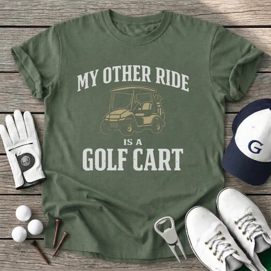Other Ride Golf Cart T-Shirt in Military Green