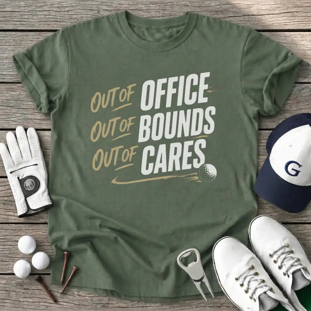 Military Green / S Out Office Out T-Shirt