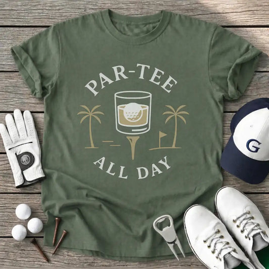 Partee All Day T-Shirt in Military Green