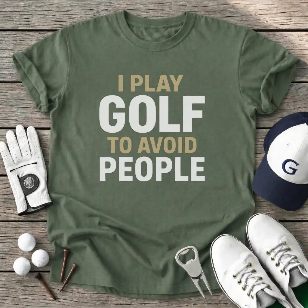 Military Green / S People Play Golf T-Shirt