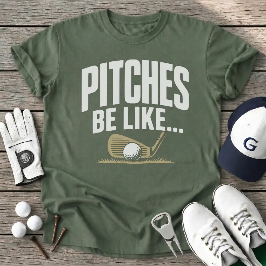 Pitches Like T-Shirt in Military Green