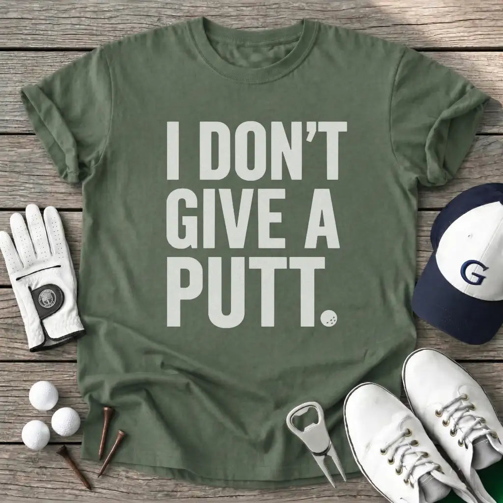 Military Green / S Plain Dont Give Putt T-Shirt