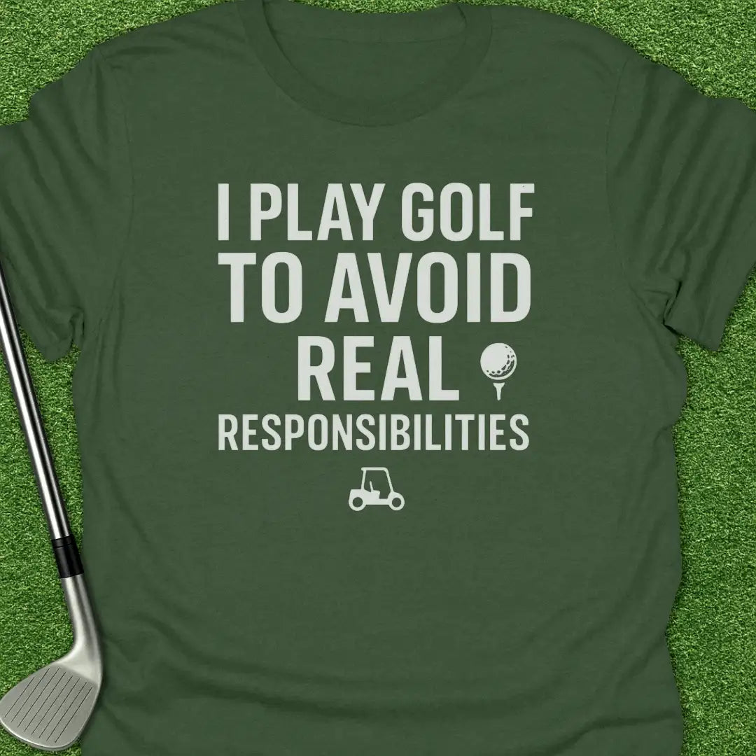 Military Green / S Play Golf Avoid T-Shirt