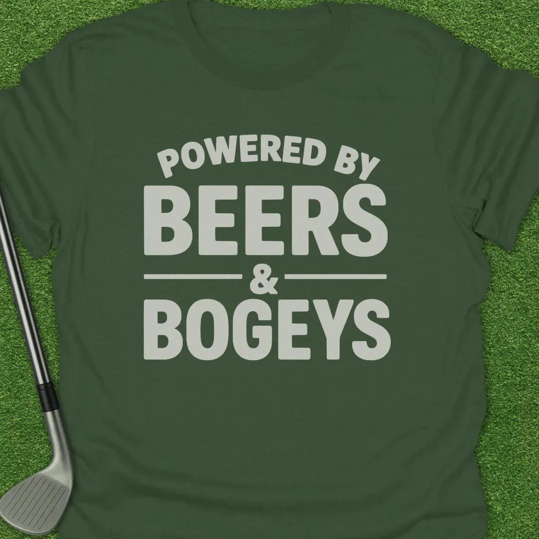 Military Green / S Powered Beers Bogeys T-Shirt