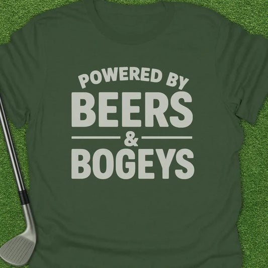 Military Green / S Powered Beers Bogeys T-Shirt