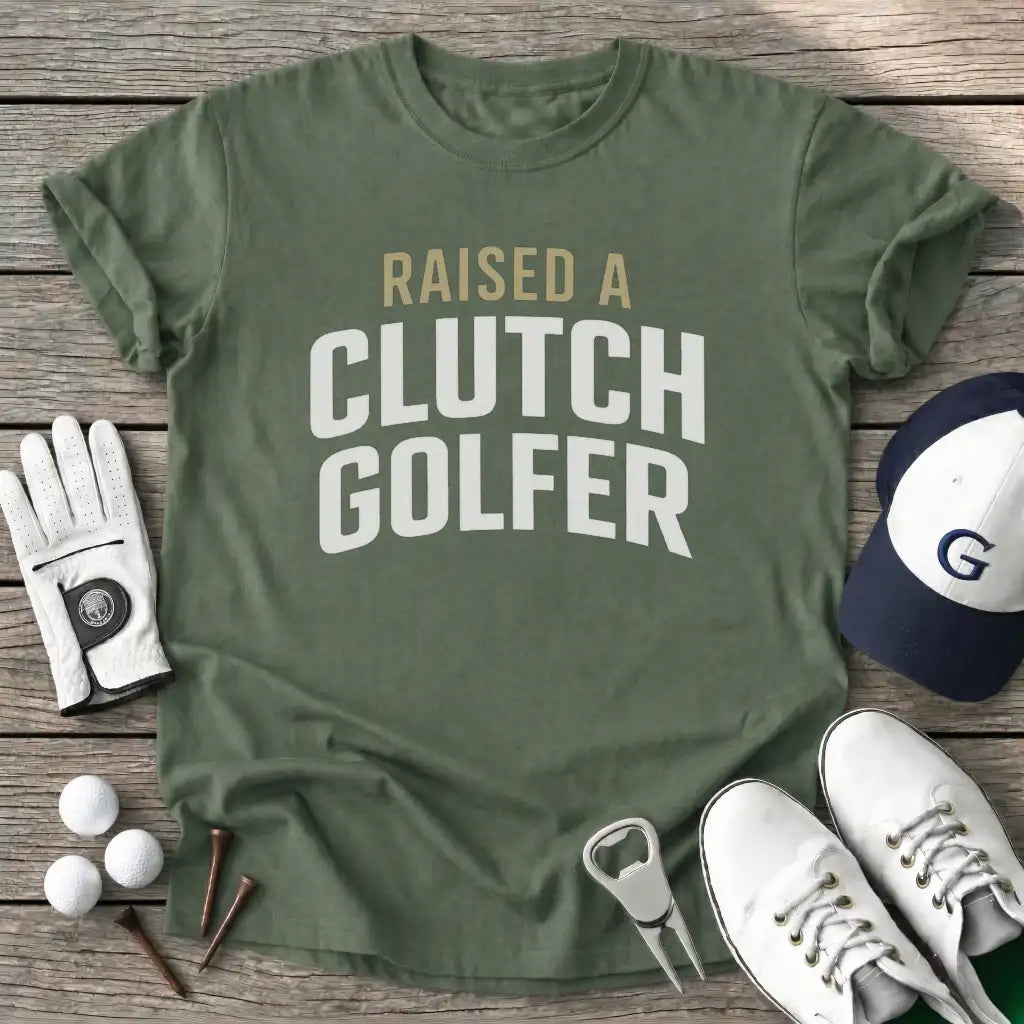 Military Green / S Raised Clutch Golfer T-Shirt