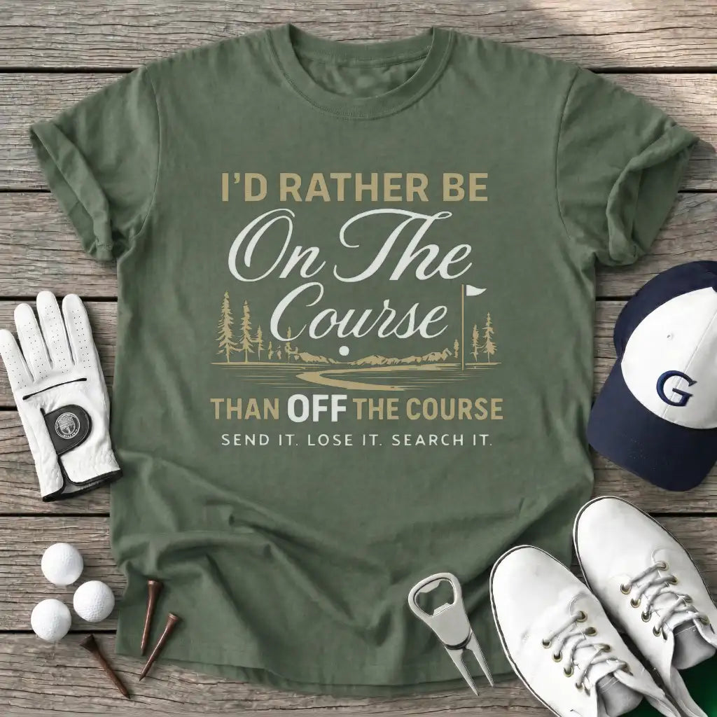 Military Green / S Rather The Course T-Shirt