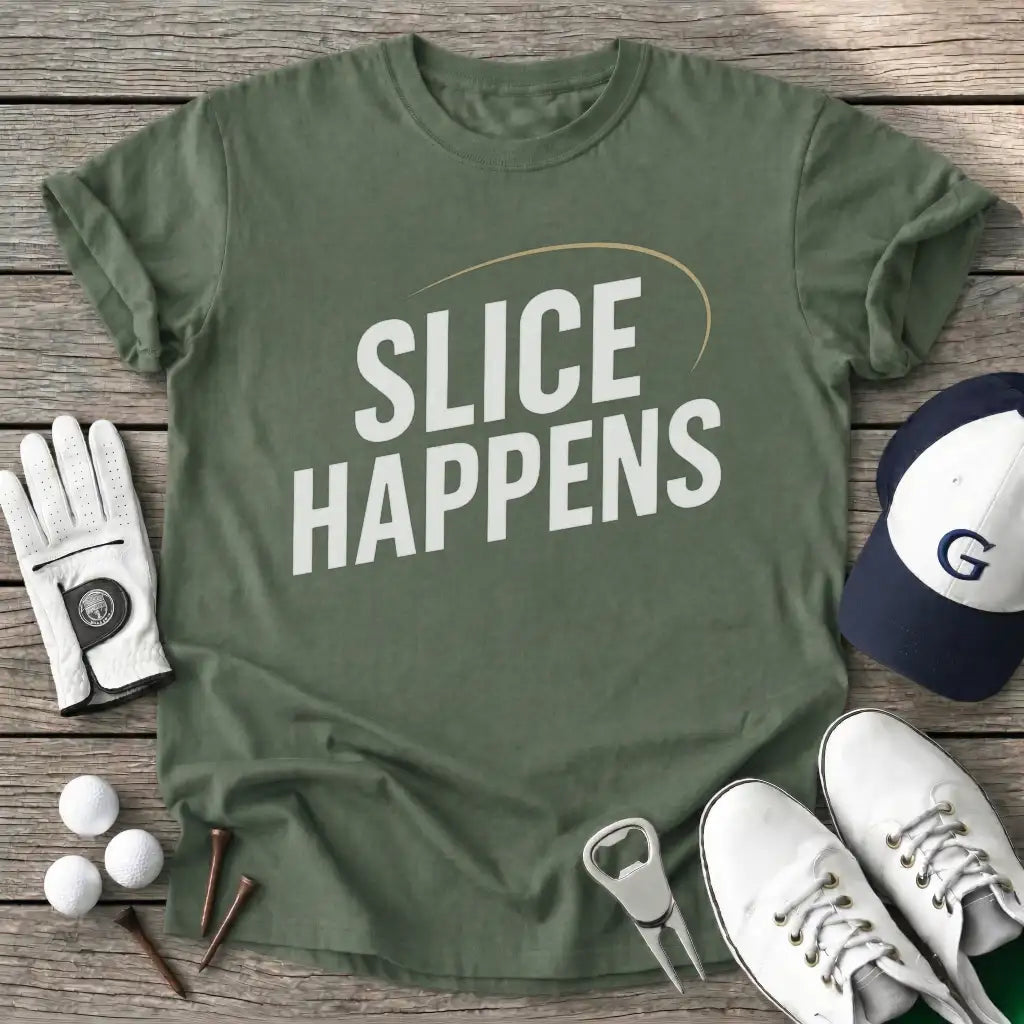 Military Green / S Slice Happens T-Shirt