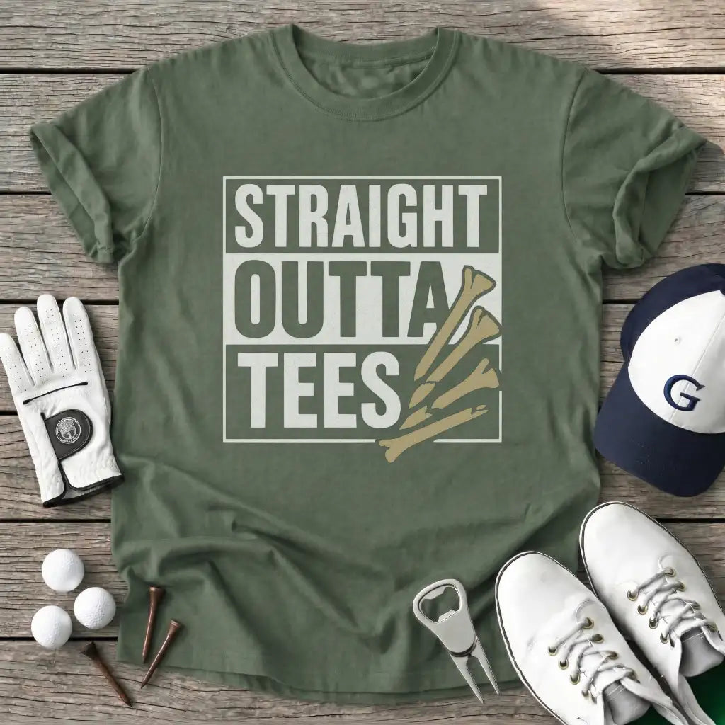 Military Green / S Straight Outta Tees T-Shirt