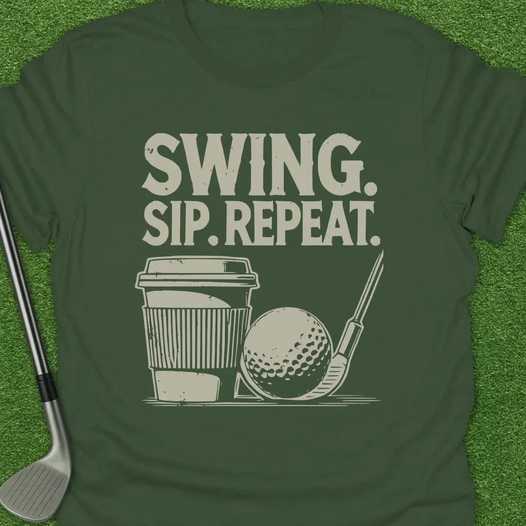 Military Green / S Swing Sip Repeat T-Shirt
