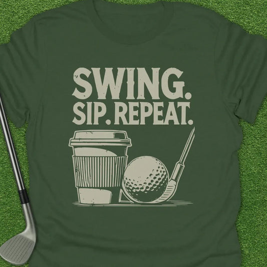 Military Green / S Swing Sip Repeat T-Shirt