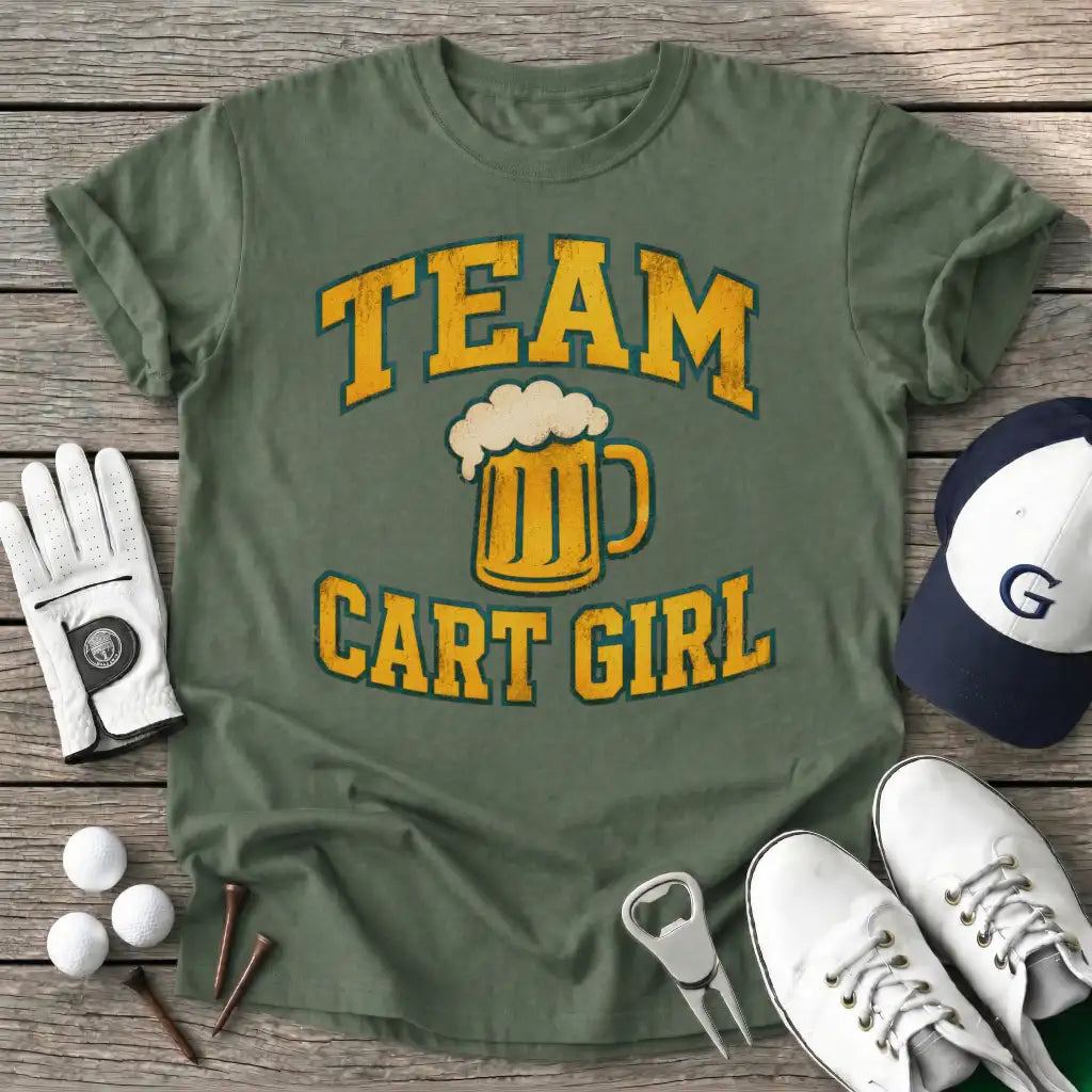 Military Green / S Team Cart Girl T-Shirt