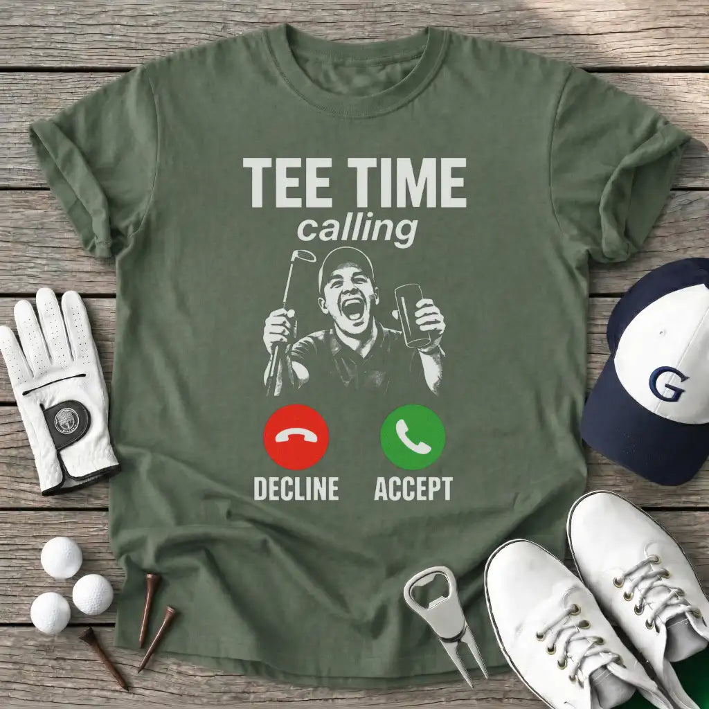 Military Green / S Tee Time Calling T-Shirt