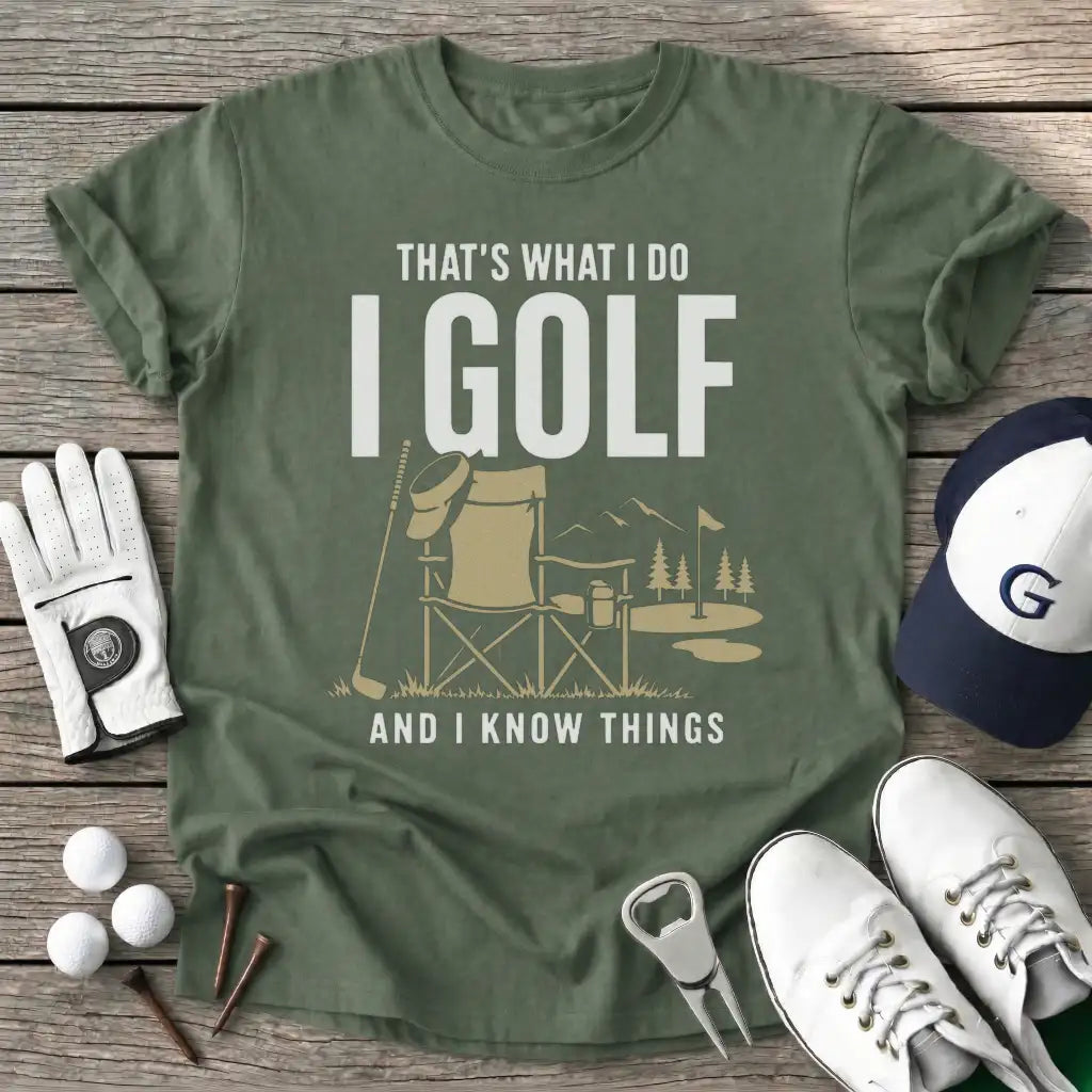 Military Green / S Thats What Golf And T-Shirt