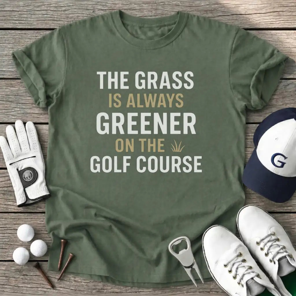 Military Green / S The Grass Always T-Shirt