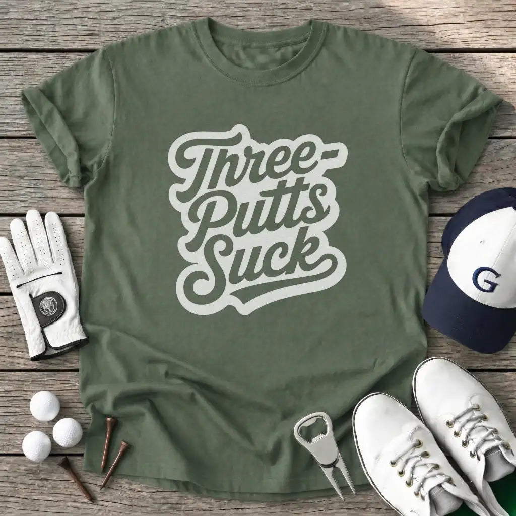 Military Green / S Threeputts Suck T-Shirt