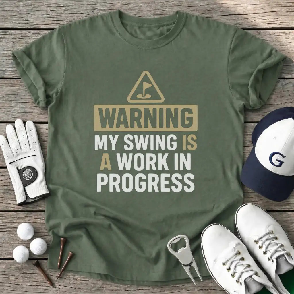 Military Green / S Warning Swing Work T-Shirt