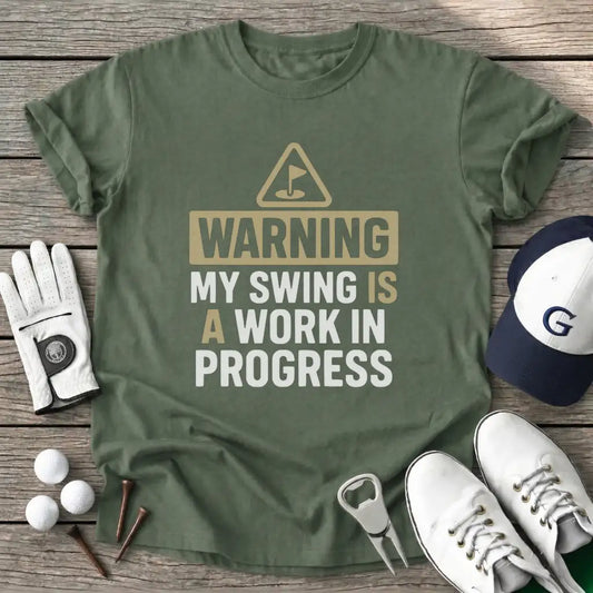 Military Green / S Warning Swing Work T-Shirt