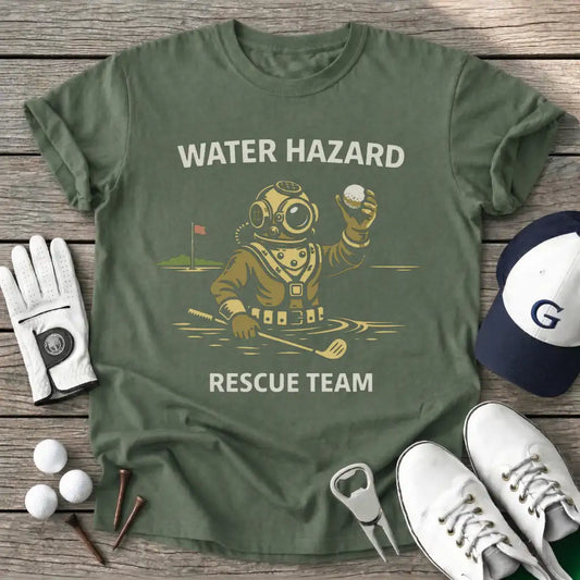 Water Hazard Rescue T-Shirt in Military Green
