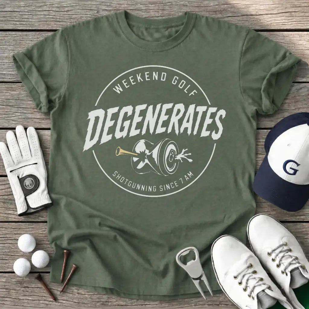 Military Green / S Weekend Golf Degens T-Shirt