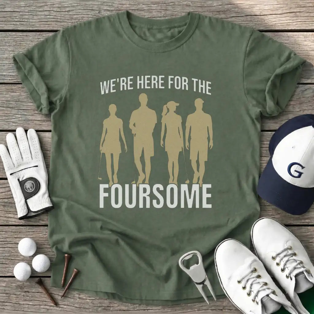 Were Here For The T-Shirt in Military Green