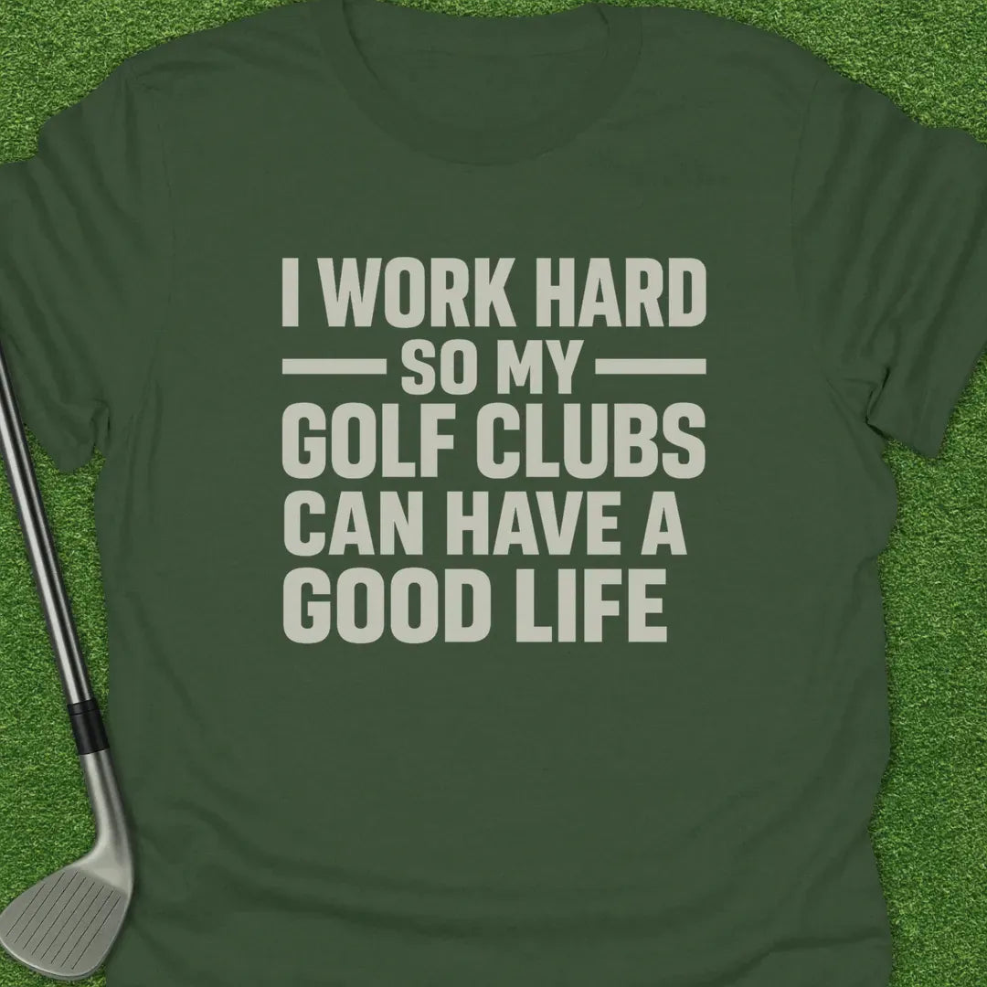 Military Green / S Work Hard Golf T-Shirt