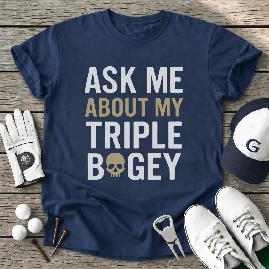 Navy / S Ask About Triple T-Shirt