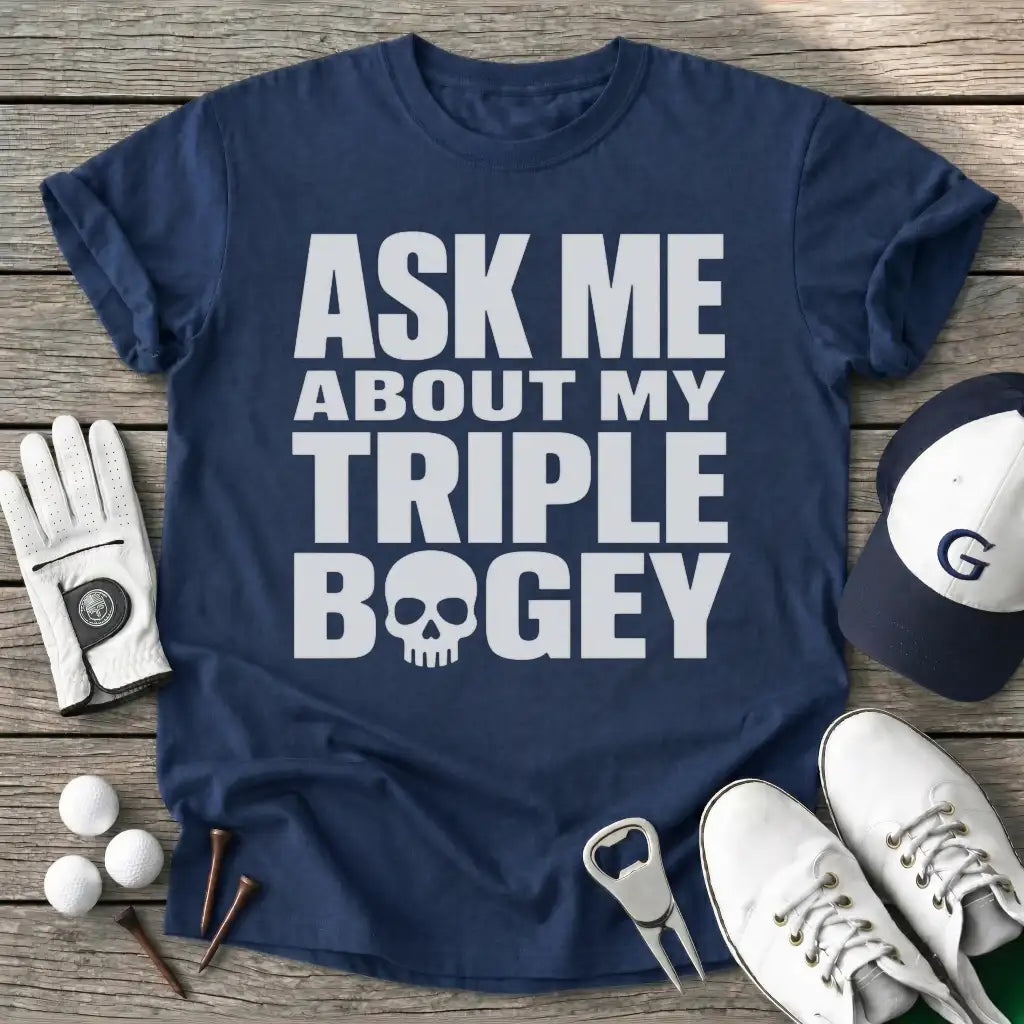 Navy / S Ask About Triple T-Shirt