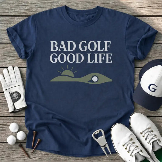Navy / S Bad Golf Good Life T-Shirt