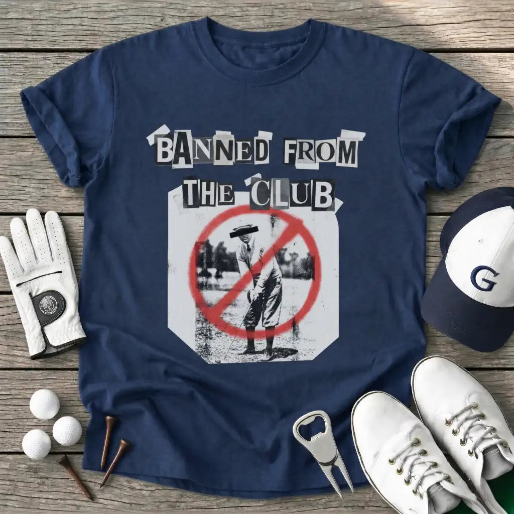 Banned From The Club T-Shirt in Navy