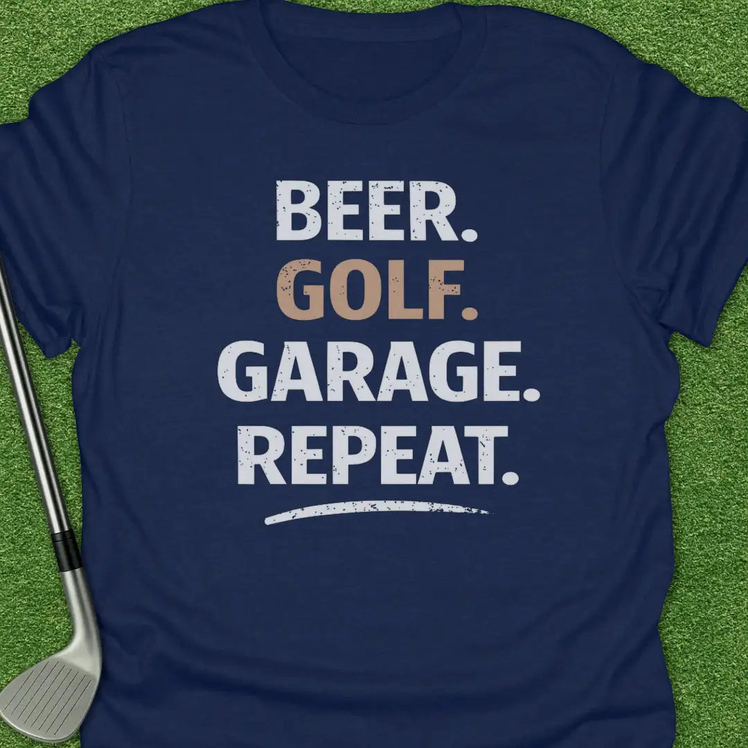 Navy / S Beer Golf Garage T-Shirt