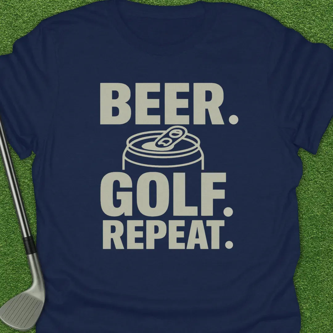 Navy / S Beer Golf Repeat T-Shirt