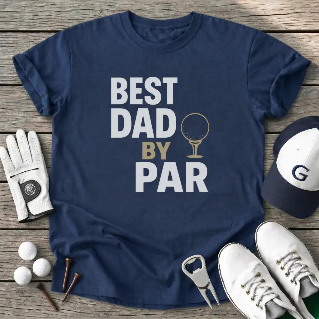 Navy / S Best Dad Par T-Shirt