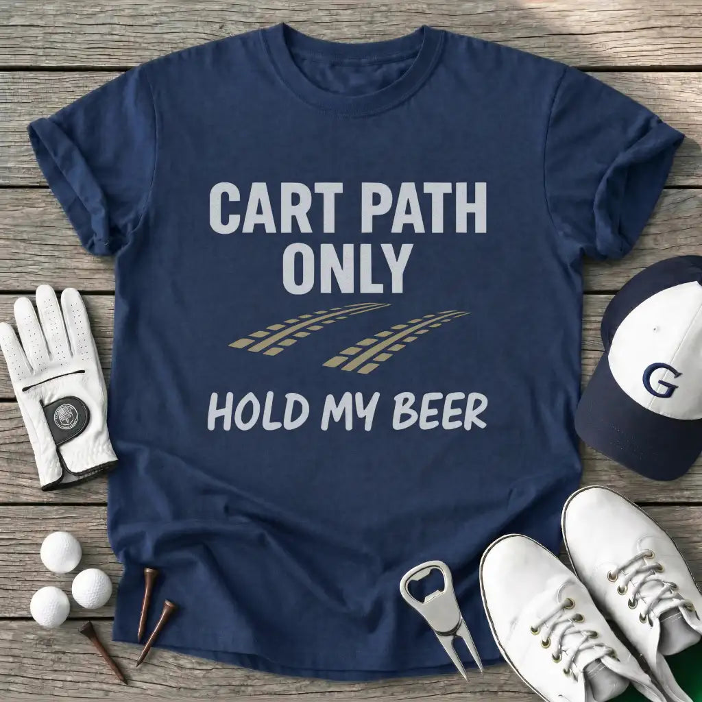 Navy / S Cart Path Only Hold T-Shirt