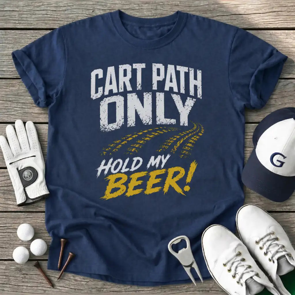 Navy / S Cart Path Only Hold T-Shirt