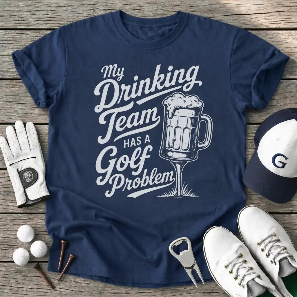 Navy / S Drinking Team Has T-Shirt