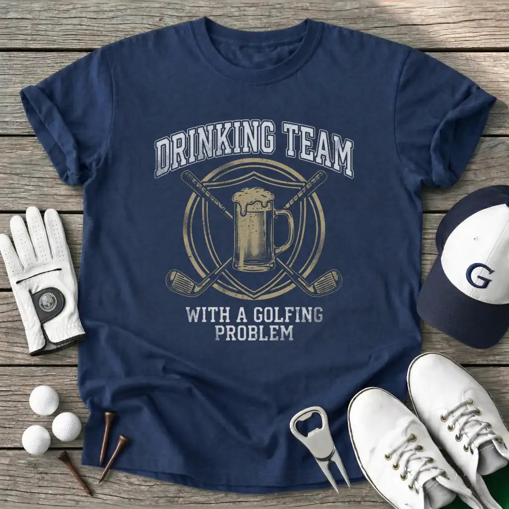 Navy / S Drinking Team With T-Shirt