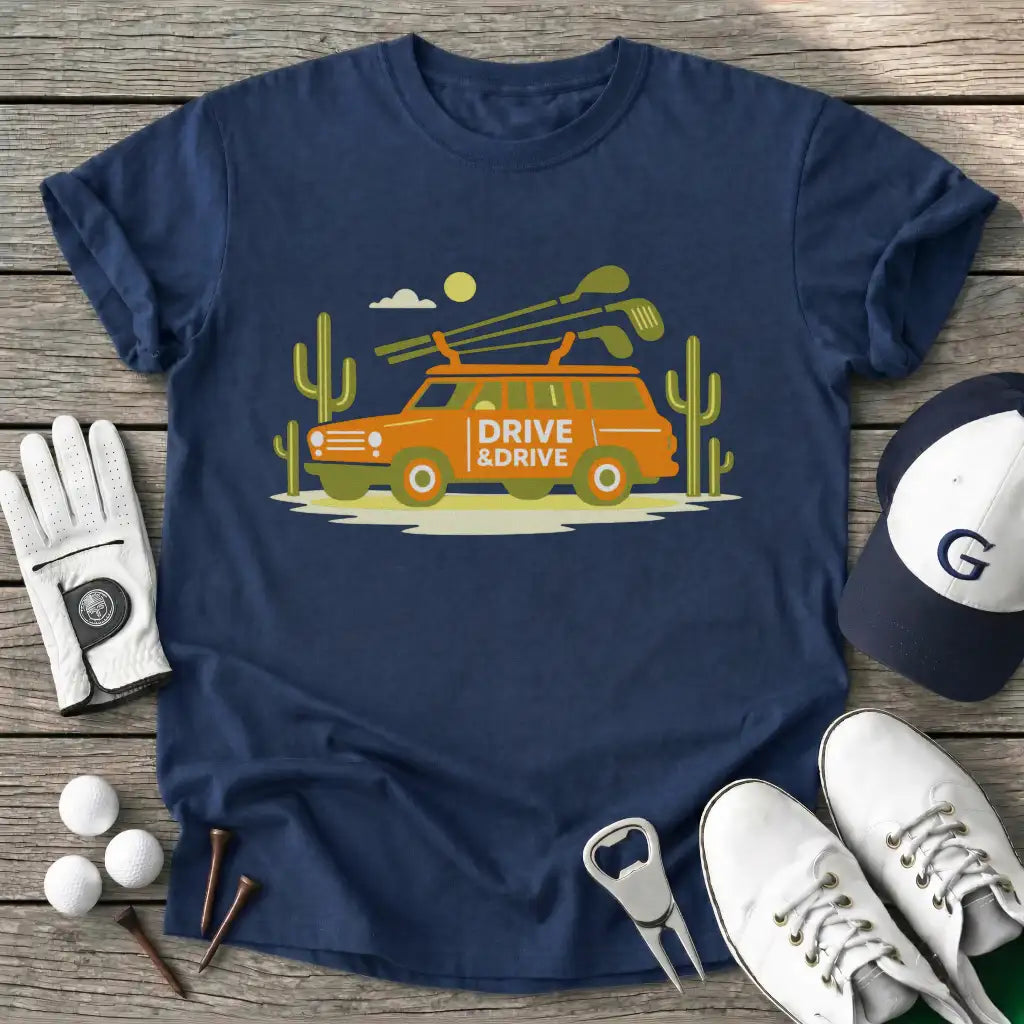 Drive Drive T-Shirt in Navy