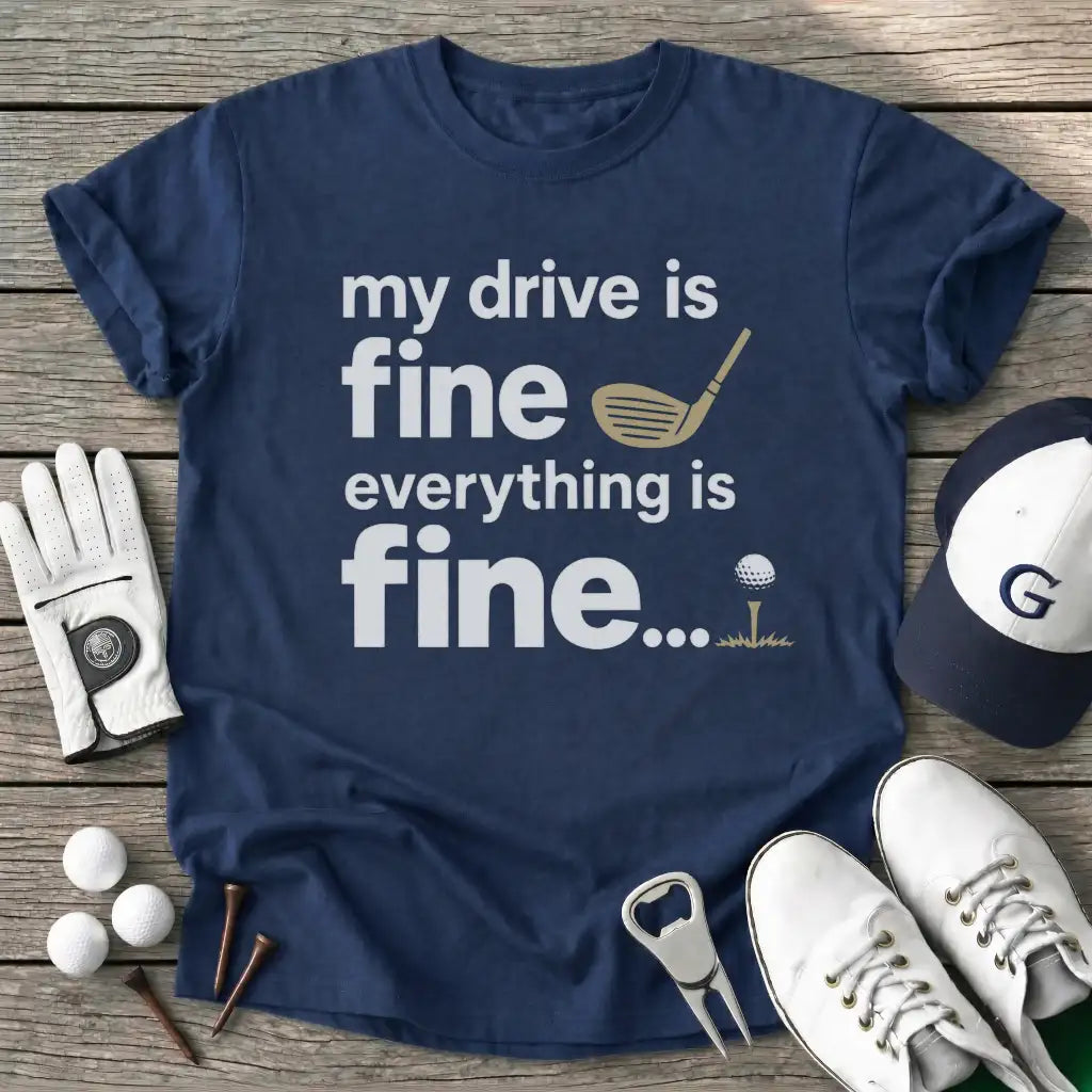 Drive Fine T-Shirt in Navy