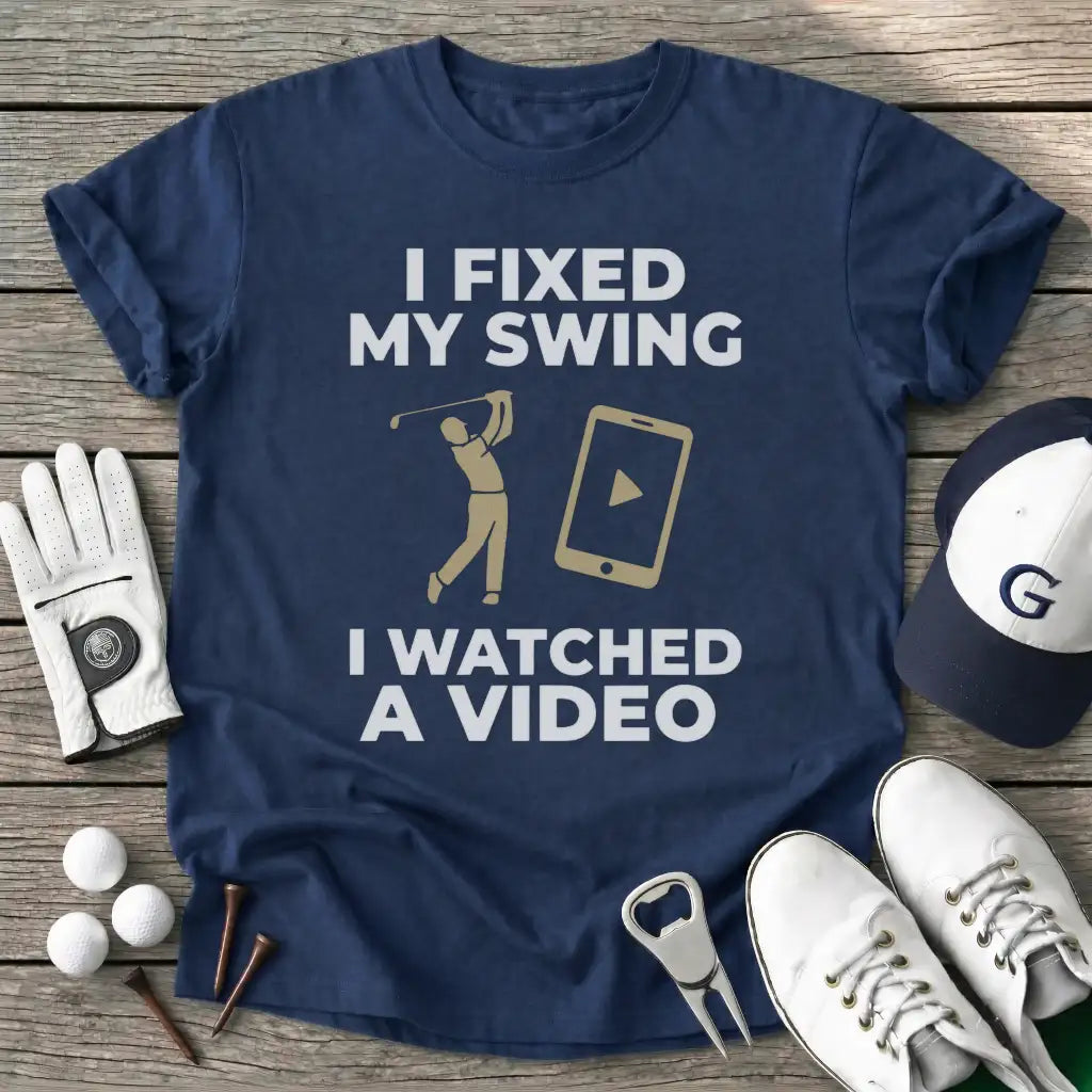 Navy / S Fixed Swing Watched T-Shirt