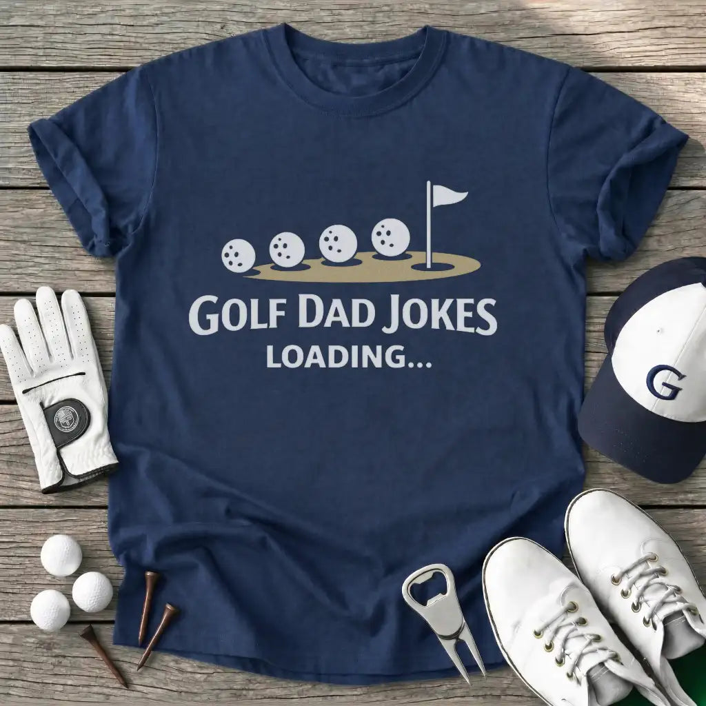Golf Dad Jokes T-Shirt in Navy