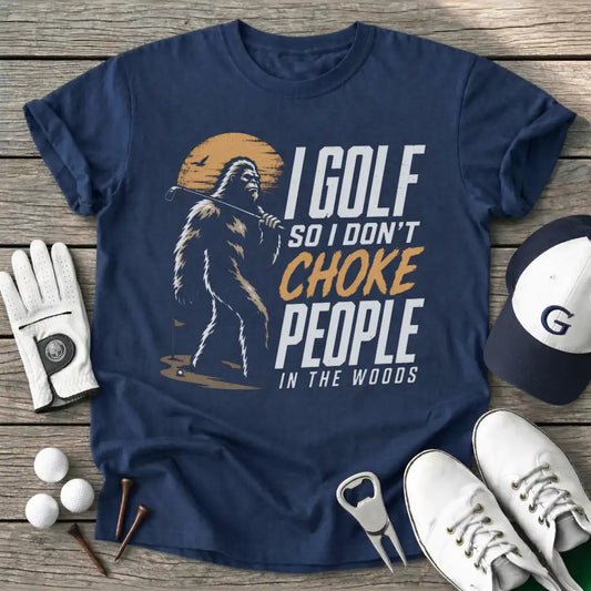 Golf Dont Choke T-Shirt in Navy