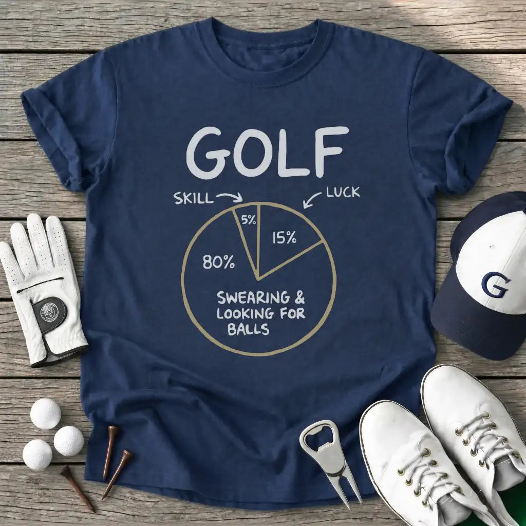 Navy / S Golf Skill Luck T-Shirt
