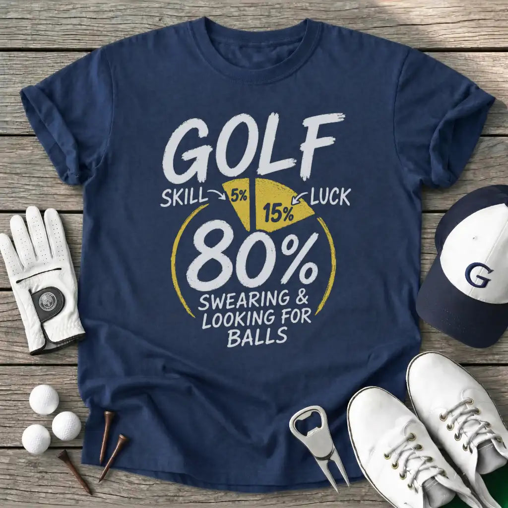 Navy / S Golf Skill Luck T-Shirt